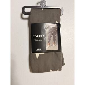 Torrid 3 Gray with Stars Premium Cropped Legging